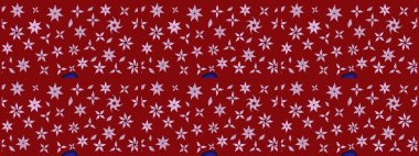 Hediye ambalaj kağıdı, tebrik kartları, posterler ve pankart tasarımı. Kırmızı renkte çiçekler. Raster düz çiçek çizim deseni.