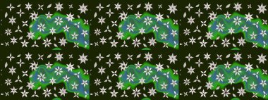 Düz Çiçek Elementleri Tasarımı. Gri renkli çiçekler. Sketch Colour Spring Theme eskiz kalıbı. Sevimli çiçek raster deseni.