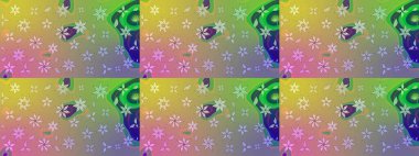 Tarafsız renklerde. 3D çiçekler, eskiz. Raster illüstrasyonu.