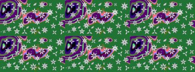 Klasik çiçek desenli. Raster 'ın taze dokusu. Paketleme, tekstil, duvar kâğıdı için çiçek eskizi. Yumuşak pamuk tasarımı. Yumuşak kiremit.