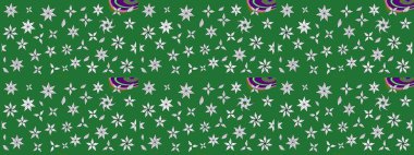 Güzel kumaş deseni. Hoş bir çiçek geçmişi var. Küçük bir çiçekte eskiz deseni. Raster illüstrasyonu.