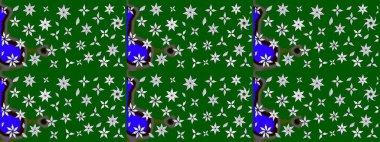 Düz Çiçek Elementleri Tasarımı. Çiçeksel fantezi tasarımı ve parlak bir arka plan çizimi. Renkli Bahar Teması çizim şablonu.