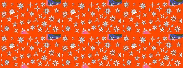 Nazikçe, güzel çiçek arkaplanı. Çiçekli karalama şeklinde Raster çiçek deseni. Turuncu renkte çiçekler.