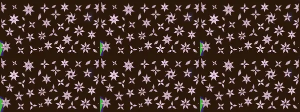 Moda baskıları için zarif bir şablon. Modern çiçek arkaplanı. Halk tarzı. Parlak renkli çiçekleri ve kahverengi yaprakları olan harika bir çiçek deseni..