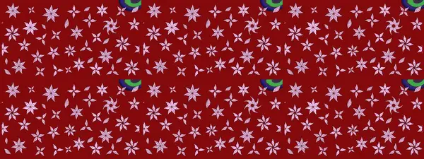 Kırmızı kıvırcık çiçekler kırmızı renklerde şekillenir. Klasik çiçek tasarımı elementleri. Raster illüstrasyonu.