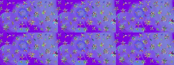 Çiçekli karalama şeklinde Raster çiçek deseni. Nazikçe, güzel çiçek arkaplanı. Mor renkte çiçekler.