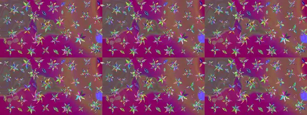 Raster illüstrasyonu. Mor renkli çiçekler. Şatafatlı bahar bahçesi dokusu. Çiçek deseni. Mor renkte çiçek çizimi.