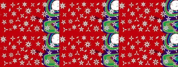 Çiçek kırmızısı eskiz deseni. Klasik taslak çizimi. Raster Yumuşak kumaş deseni. Raster çiçek izi..