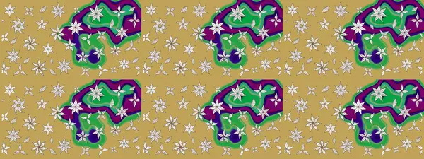 Renkli Bahar Teması eskiz kalıbı. Düz Çiçek Elementleri Tasarımı. Raster illüstrasyonundaki çiçek desenli çizim. Sarı renkte çiçekler.