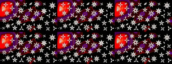 Şirin, zarif çiçekler Raster illüstrasyonu. Davetiye ve kartpostal tasarımı için dekoratif çiçek unsurları. Tekstil için figür. Yapraklı çizim şekli. Poster veya kapak için arkaplan.