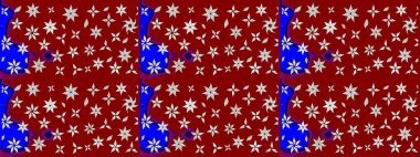 Kırmızı renkte çiçekler. Çiçek desenli eskiz, darbeler, sıçramalar, yaz çiçekleri. Raster illüstrasyonu.