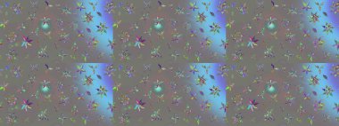 Vadinin gri renkli çiçekleri. Raster çiçek desenleri çiziyor..