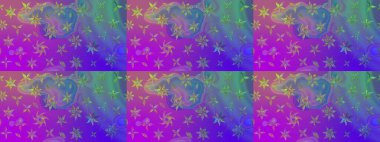 Varicoloet raster çizimi. Küçük çiçekteki sevimli çiçek deseni. Birçok menekşe soyut çiçekli tropikal çizim deseni.