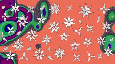 -turuncu çiçekler. Doğa. Çiçek kompozisyonu. Çiçek kolajı. Çiçek arkaplan. Raster deseni. Küçük çiçekte güzel desen var..