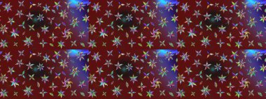 Şirin çiçekli, desenli, kırmızı renkli bir eskiz deseni. Tekstil için suluboya eskiz deseni. El çizimi çiçek çizimi deseni (fayans)).