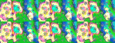 Dekorasyon ve tasarım için güzel bir desen. Raster illüstrasyonu. Çiçeğin suluboya çizimlerinin mükemmel deseni. Eski model. Suluboya çizim kalıbı. Moda yazdırma.