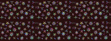 Kahverengi renkli çiçekler. Raster illüstrasyonu. Çiçek desenli eskiz, vuruşlar, sıçramalar, yaz çiçekleri..