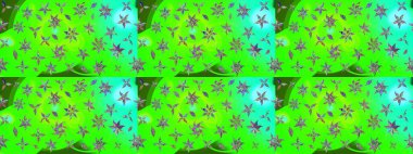 Suluboya çizimi. Çiçekli eskiz deseni. Yeşil renkli çiçekler. El çizimi.