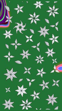 Çiçekli bahar çiçekleri. Küçük çiçekte güzel bir desen. Küçük renkli çiçekler. Moda baskıları için zarif bir şablon. Motley illüstrasyonu.