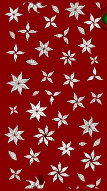 Raster suluboya çiçek deseni, narin çiçekler, kırmızı çiçekler, tebrik kartı şablonu. Güzel kumaş deseni.