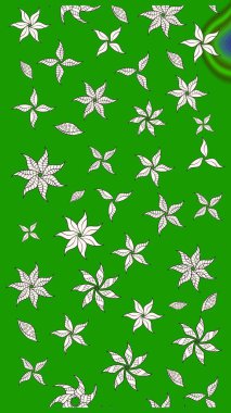 Çiçek deseni. Raster illüstrasyonu. Chichi 'nin kumaş kalıbını çiz. Renkli Bahar Teması eskiz kalıbı. Düz Çiçek Elementleri Tasarımı.