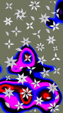 Küçük yeşil çiçeklerle oldukça eski bir besin torbası deseni. Tekstil, kumaş, kapaklar, duvar kağıtları, baskı, paket, koleksiyon defteri, örgü, dekupaj için çiçek arkaplanı..