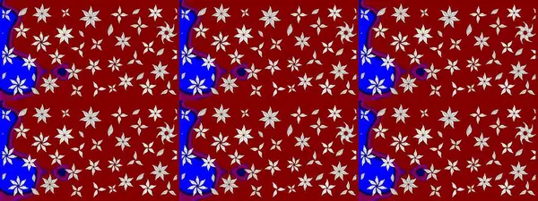 Kırmızı renkte çiçekler. Çiçek desenli eskiz, darbeler, sıçramalar, yaz çiçekleri. Raster illüstrasyonu.