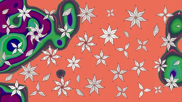 -turuncu çiçekler. Doğa. Çiçek kompozisyonu. Çiçek kolajı. Çiçek arkaplan. Raster deseni. Küçük çiçekte güzel desen var..