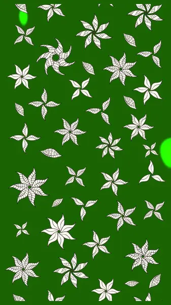 Güzel çiçek deseni. Yeşil renkli çiçekler. Renkli Bahar Teması eskiz kalıbı. Düz Çiçek Elementleri Tasarımı.