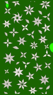 Güzel çiçek deseni. Yeşil renkli çiçekler. Renkli Bahar Teması eskiz kalıbı. Düz Çiçek Elementleri Tasarımı.