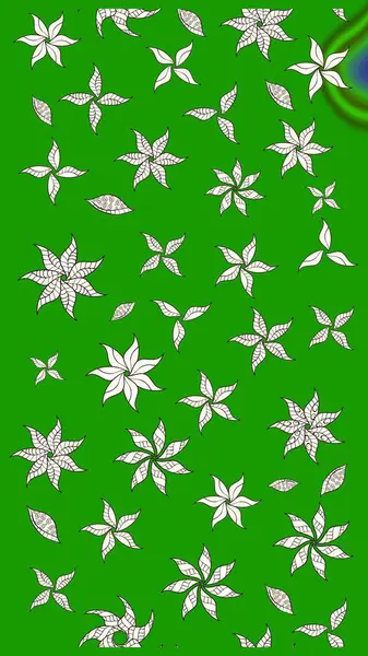 Çiçek deseni. Raster illüstrasyonu. Chichi 'nin kumaş kalıbını çiz. Renkli Bahar Teması eskiz kalıbı. Düz Çiçek Elementleri Tasarımı.