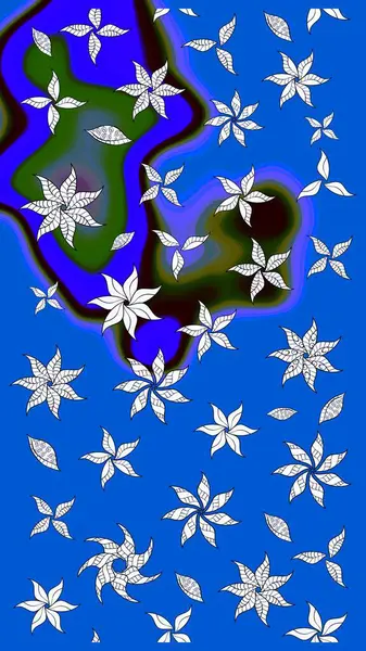 Sketch Floral Pattern in Raster illustration. Fancy fabric pattern. Colour Spring Theme sketch pattern Background. Flat Flower Elements Design.