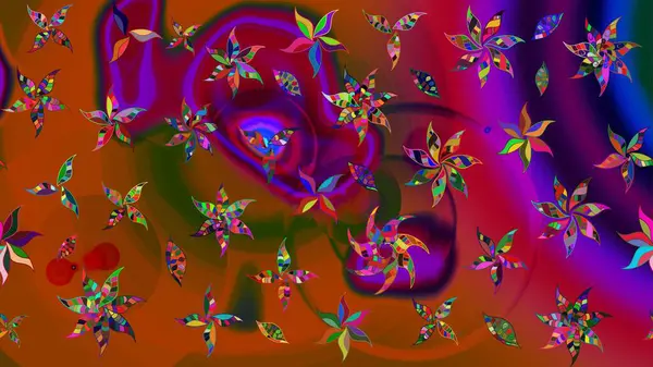 Flower eskiz arka planı. Şatafatlı bahar bahçesi dokusu. Çiçek deseni. Raster illüstrasyonu.