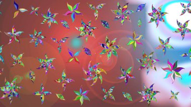 Raster illüstrasyonu. Modaya uygun kumaş deseni. Küçük çiçekteki sevimli çiçek deseni. Tony 'nin kumaş desenini çiz.