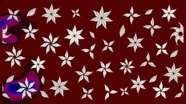 Modern, kırmızı raster arka plan duvar kağıdı çizimi, klasik çizgili desenli desenli çiçekler, çiçekli süsler. Çiçekli el çizimi çizimi deseni.