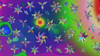 Bahar çiçekleriyle güzel bir çiçek deseni çizmişsin. Raster illüstrasyonu. Güzel kumaş deseni.