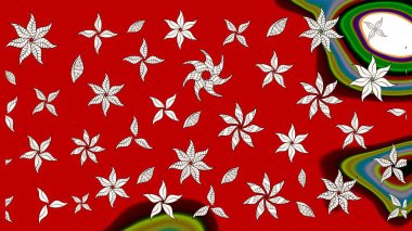 Eski usul. Kumaş, tekstil, duvar kağıdı baskısı için. Tomurcukları papatya çiçekleri olan sevimli bir çiçek deseni. Eskiz geçmişi. Miles Fleur, süslü püslü bir süs. Raster illüstrasyonu.