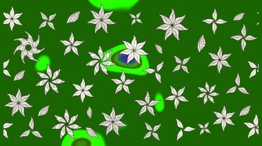 Çiçekli yeşil renkte bir çiçek deseni çiz. Suluboya tarzında yeşil renkte çiçekler.