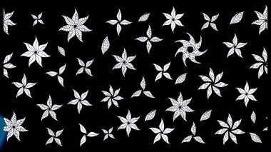 Raster güzel bir çiçek deseni çizmiş. Bahar mevsimi. Tatil havası. Nazik romantik baskı. Siyah renkte çiçekler.