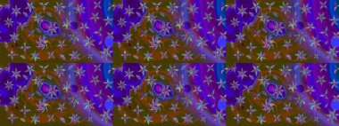 Renkli Bahar Teması eskiz kalıbı. Düz Çiçek Elementleri Tasarımı. Güzel çiçek deseni. Mor renkte çiçekler.