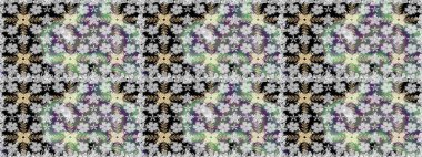 Sevimli çiçek raster deseni. Renkli Bahar Temalı Kusursuz Arkaplan. Düz Çiçek Elementleri Tasarımı. Gri renkli çiçekler.