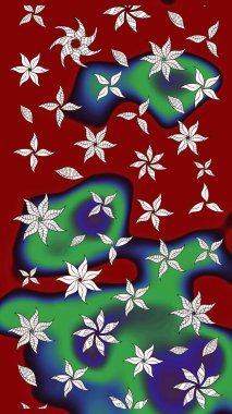 Tony 'nin kumaş kalıbını çiz. Küçük çiçekteki sevimli çiçek deseni. Raster illüstrasyonu. Modaya uygun kumaş deseni.