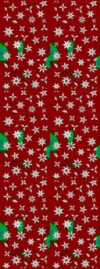 Küçük çiçekteki sevimli çiçek deseni. Raster illüstrasyonu. Çizim.