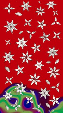 Raster. Sabıka fotoğraflarında, bebek kıyafetlerinde, duvar kâğıtlarında, paket kutularında falan kullanılabilir. Zarif, parlak ve eskiz kırmızı çiçek deseni tasarımı.