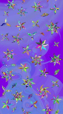 Raster deseni. Çiçekli çiçek deseni, suluboya. Küçük çiçekte güzel bir çiçek deseni..