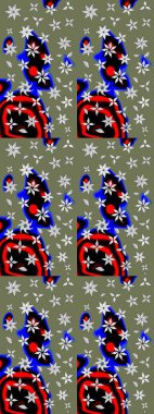 Şirin karalamalı çiçek desenli çizim. Eskiz stili yeşil renkler. El yapımı çiçek ve bitki koleksiyonu. Raster illüstrasyonu. Raster illüstrasyonu.