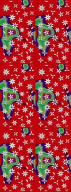 Renkli Bahar Teması eskiz kalıbı. Güzel çiçek deseni. Düz Çiçek Elementleri Tasarımı. Kırmızı renkte çiçekler.