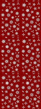 Düz Çiçek Elementleri Tasarım Raster illüstrasyonu. Kırmızı renkte çiçekler. Çiçek desenli eskiz. Renkli Bahar Teması çizim şablonu.