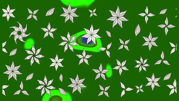 Çiçekli yeşil renkte bir çiçek deseni çiz. Suluboya tarzında yeşil renkte çiçekler.