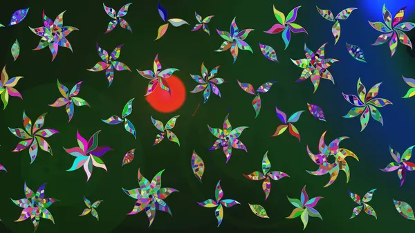 Çiçekli eskiz arkaplanı. Çocuk stili. Renkli Bahar Teması eskiz kalıbı. Düz Çiçek Elementleri Tasarımı.